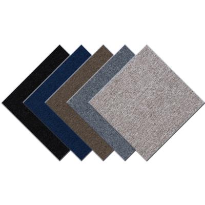 China Modern Hot Sale PT51 Plain And Cheap Solid 50X50CM Gray Black Color 100% Polypropylene Carpet Tile for sale