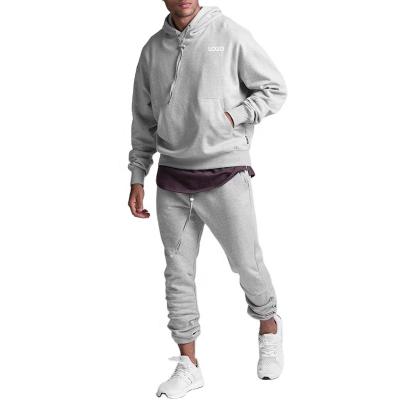 China Breathable Active Wear French Terry Training Pullover Cotton Polyester Men Tracksuit for sale