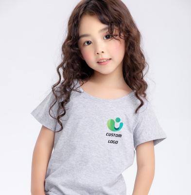 China Best Selling Comfortable Anti-wrinkle 100% Cotton T-shirt For Kids Girls for sale