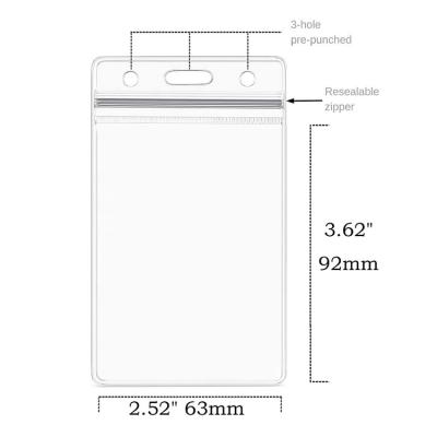 China 100% Eco-friendly PVC Clear Waterproof ID ID Card Holders With Lanyard for sale