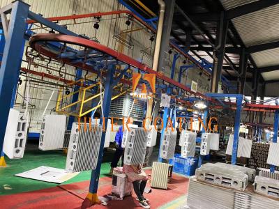 China Adjustable Steel Construction Chain Hanging Conveyor System with Programmable PLC Control for sale