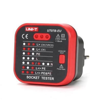 China Home Improvement Electricity Safety Test UNIT UT07A UT07B UK EU Plug Tester With GFCI RCD for sale