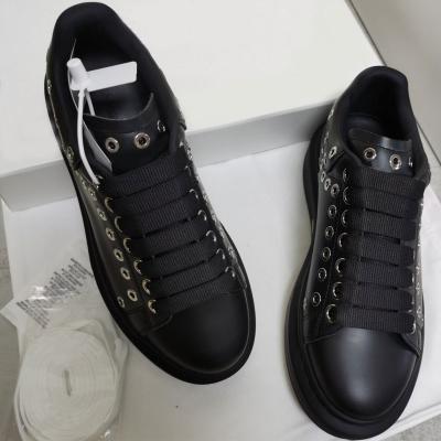 China New Fashion Trend Designer Famous Brand Real Leather Men's Women Oversized Sneaker Casual Shoes Lace Up Flat Platform Sneakers for sale