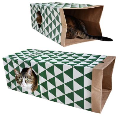 China Breathable Cat House Wrapping Paper Cat Tunnel House Cat Playing House for sale