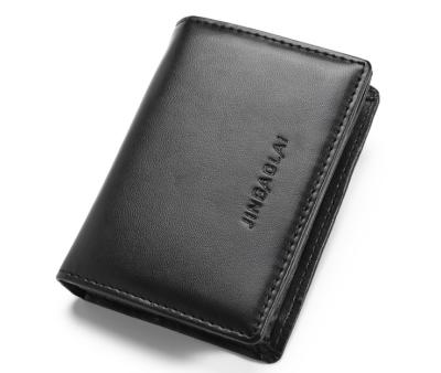 China Best Selling Minimalist Waterproof RFID Wallet Men Slim Bifold Leather Wallet for sale