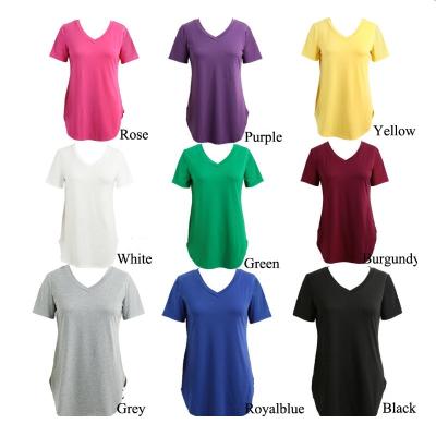 China High quality fashion anti-shrink design with 9 colors for you short sleeve women's shirts for sale