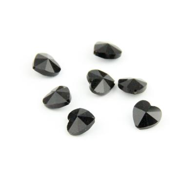 China Environment Inspection Top Selling Charms Faceted Glass Heart Beads 14mm Black Pendant Jewelry Loose Beads Crystal Decoration Beads Exquisite Home for sale