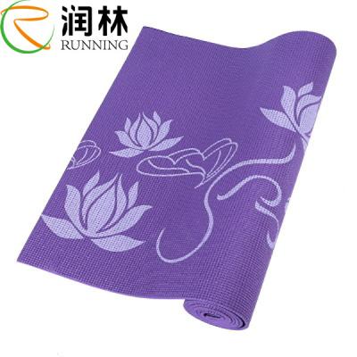 China Eco Friendly Custom Printing PVC Yoga Mat Wear Resistant for sale