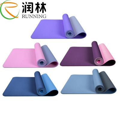 China Ioga Mat Recyclable Eco Friendly do TPE do OEM 4mm 6mm 8mm 10mm 183cm à venda