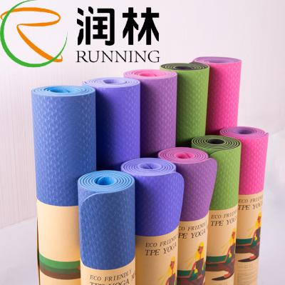 China Espuma feita sob encomenda personalizada de Mat Thick 6mm da ioga do Tpe Pilates dobrável com logotipo à venda