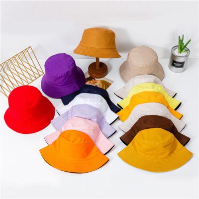 China Newest Selling Wide Angler Leisure Bucket Hats Comfortable Wear Solid Color Flat Brim Summer Hat Travel Fisherman for sale