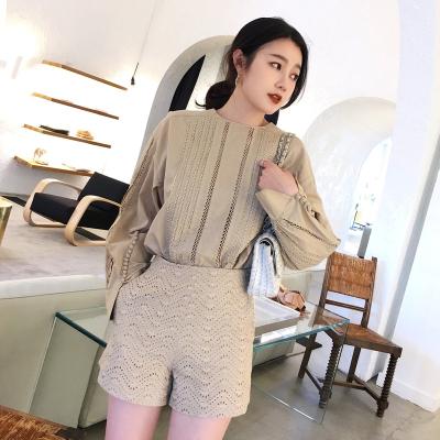 China ASM Viable ANNA 2019 spring and summer new long sleeve fashion women's clothing lace shirt, new arrivals cotton women's eco-friendly blouse for sale