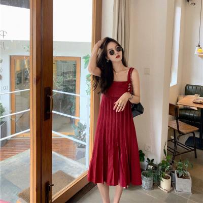 China ASM Viable ANNA Elegant Ladies Long Sleeve Pleated Contrast Collar Slim Condole Belt Adjustment Dress for sale