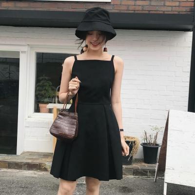 China ASM Viable ANNA Slim Line Dresses 2019 Summer New Square Halter Sleeveless High Waist Dresses for sale