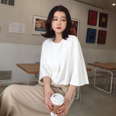 China ASM ANNA New Spring Sustainable Summer Stylish Wind Contracted Design Paragraph White Short Coat for sale