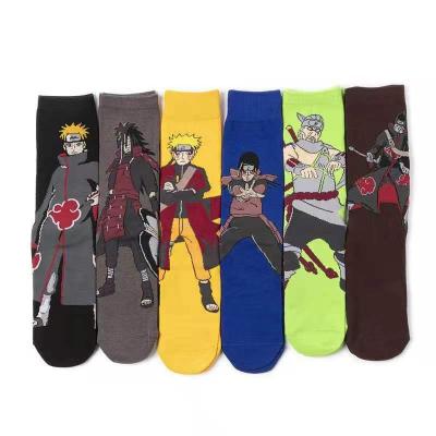 China A015 Manga ninja cotton cartoon socks cotton man personality TV socks breathable anime men socks for sale