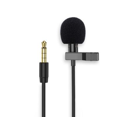 China Hot Selling Lavalier Microphone 3.5mm Lapel Collar Microphone For Recording Voice Audio Talking Mic Lavalier Phone Microphone dropshipping for sale