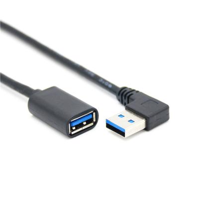 China MP3/MP4 Player Up/Down/Right/Left Wholesale Angle 90 USB 3.0 A Male To A Female Extension Cable High Speed ​​5Gbps Adapter Data Usb Cable for sale