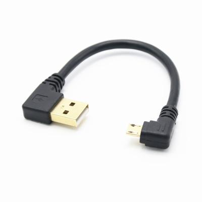 China 90 Degree Micro Usb Cable Android MP3/MP4 Player Mobile Phone Data Cable Micro Gold Plated Plugs Fast Charging Cable 2.5A for sale