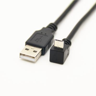 China Wholesale MP3/MP4 Player Micro Usb Cable Up & Down & Left & Right Angle , 90 Degree Micro USB Male To USB A Male Data Charger Cable for sale