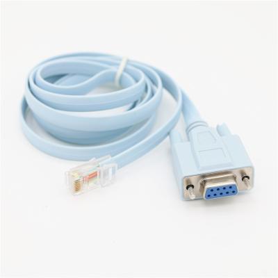 China Computer routers Rj45 to converter Rs232 cable rs232 db9 serial to serial cable rj45 cisco router console cable for routers for sale