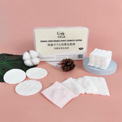 China Factory Wholesale Eco - Friendly Makeup Remover Pads Ultra Soft Square Cotton Pads for sale