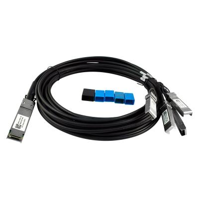 China 3M Copper Passive 40G QSFP+ to 4SFP+ DAC Breakout Cable for sale