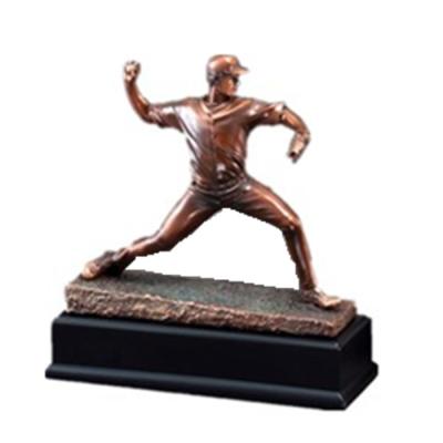 China Europe Premium Resin Gallery Baseball Pitcher Trophy Award for sale