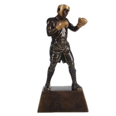 China Europe resin player figure creative boxing statue for trophy for sale