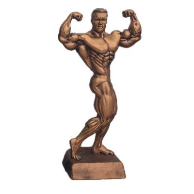 China Europe Male Bodybuilding Trophy Statue For World Association Federation Competition for sale