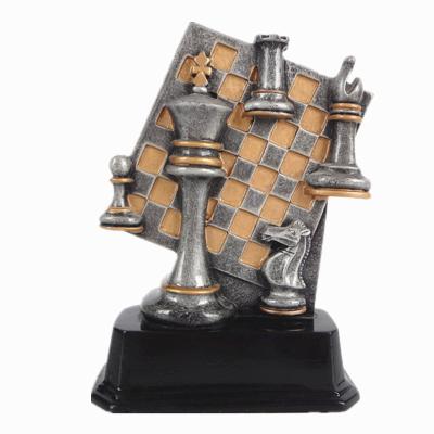 China Poly Resin Chess Awards Trophy Chess Figure Europe 5 Inches for sale