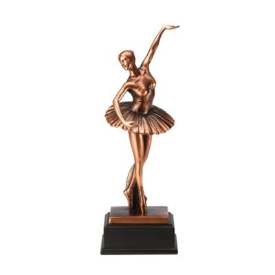 China Ballet Dancer Bronze Figure Statue Trophy from Europe Polyresin for sale