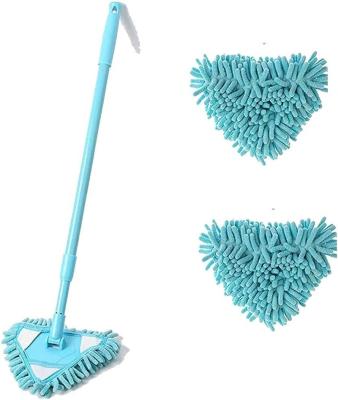 China 180 Degree Viable Multifunctional Retractable Rotating Adjustable Triangle Mini Triangle Rotation Microfiber Mop Cleaning Mop for sale