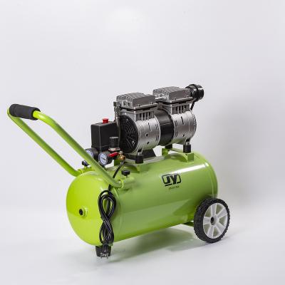 China Metal Tank 0.8hp 220-240v 8bar Silent Silent Portable 5.3gallon Air Compressor 24L Oil Free for sale