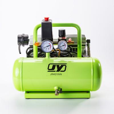 China 100-120v 220-240v small oil free slient decoration 6L woodworking spray paint portable oil free 69db air compressor for sale