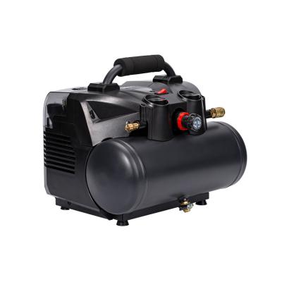 China 8/9.3bar 98l/min 36v oil free portable cordless 6L air compressors for connecting pneumatic stapler and nailers for sale