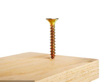 China Pan Online Sales OEM Wood Screws Yellow Galvanized Chipboard Double Screws Full Thread Drywall Screw for sale