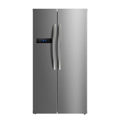 China COMPRESSOR Home Refrigerator Wind Side by Side Cooled Silver with Door Handles Double Door 560L Energy Saving Refrigerator for sale