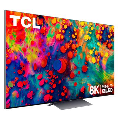 China Hotel TV Brilliant Picture Quality 8K TV HDR MINI-QLED TV TCL 75R648 Smart Roku TV with YOUTUBE, GOOGLE, FACEBOOK for sale