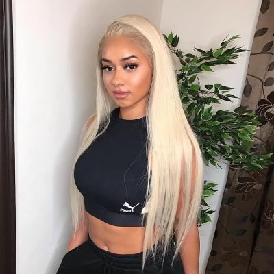 China Body Wave 180% Glueless 13x4 Density Lace Front Human Hair Wigs 30 Inch 613 Blonde Brazilian Virgin Straight Closure 5x5 Straight Wig for sale