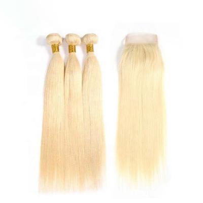 China Silky straight wave 613 bundles and lace up headband, Virgin cuticle aligned hair bundles and closure set, wholesale headband with bundles directly for sale