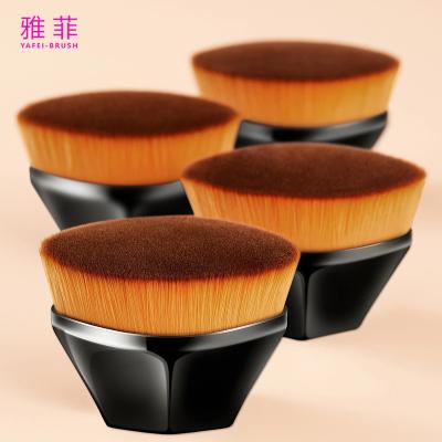 China Flat Vegan Synthetic Makeup Brushes Single Foundation Brushes Skin-Friendly for sale