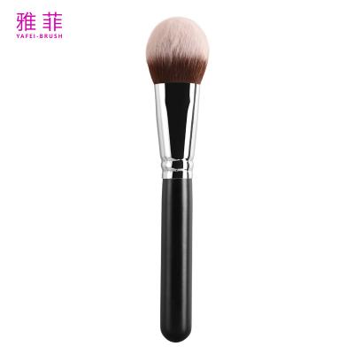 China Curved Nylon Hair Round Head Makeup Brush Synthetic Cosmetic Brush Customizable for sale