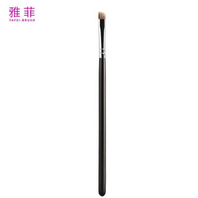 China Exquisite Oblique Angle Eyebrow Brush Ferret Badger Hair Portable Long Pole Makeup Brush Beauty Brush for sale