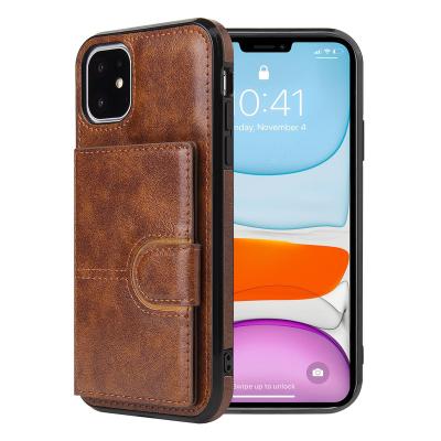 China Card Slot Shockproof Luxury Package Cell Phone Soft Leather Cover For iPhone 12 mini 11 pro X max XS 7 8 plus frame cell phone filter for sale