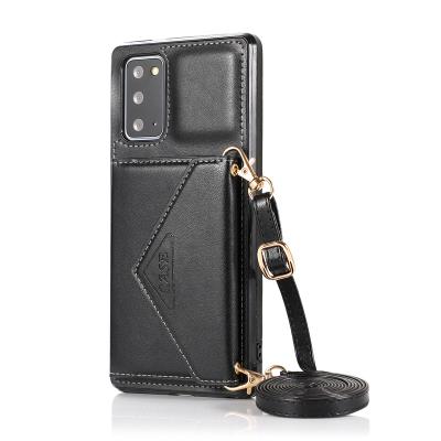 China Luxury Shockproof Cross - Body Wallet Card Slot Leather Phone Cover For Samsung Galaxy Note20 A72 S20 S21 Ultra Plus Cell Phone Case Fundas for sale