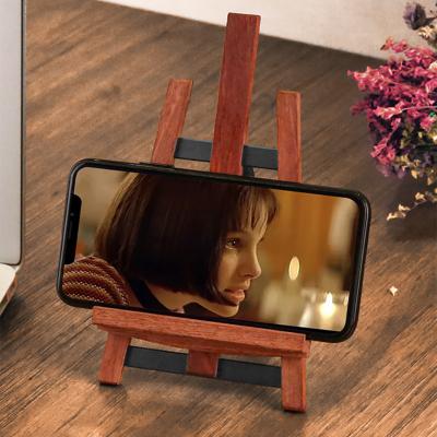 China 2021 Newest Hot Sale Universal Flexible Adjustable Easel Mahogany Desk Stand For iPad Pro Max Tablet Mobile Phone iPhone Holder for sale