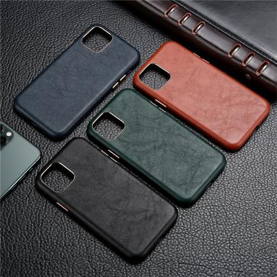 China Shockproof Luxury Genuine Leather Cell Phone Case For iPhone 11 Pro Shell Fundas Casing Capas Max Cellphone Backcover For iPhone 12 for sale