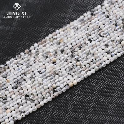 China Jewelry Making Glitter Jewelry Carving Face Beads Processed 2mm 3mm Natural Mineral Can Be Used For DIY Jewelry Moonstone Necklace for sale