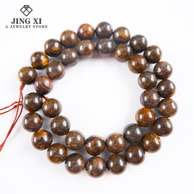 China DIY Jewelry Making Bronzite Round Stone Beads Wholesale Diy Natural Black For Jewelry Bracelet Necklace 6mm 8mm Smooth 10mm Loose Bead for sale